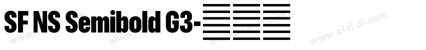 SF NS Semibold G3字体转换